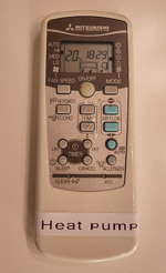 Heat pump remote controller