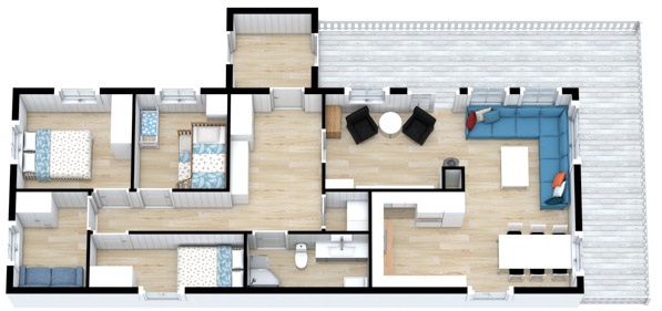 3d layout of main floor